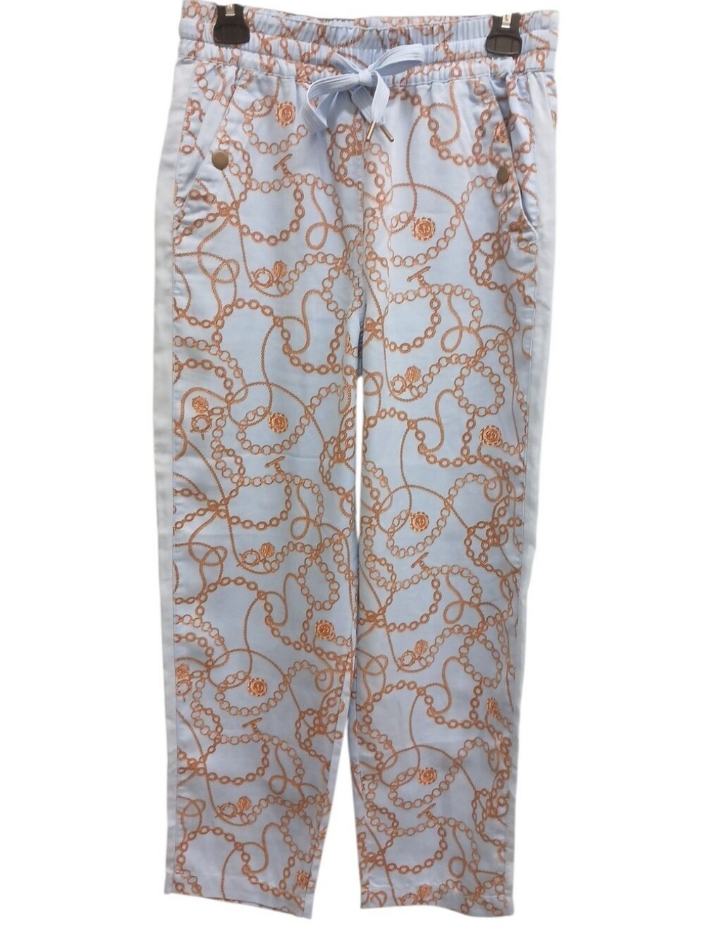 Maeve Anthropologie Kalle Track Jogger Pants with Chain Print Size Extra Small